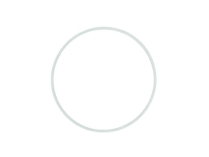 RING METALOWY BIAŁY 18CM