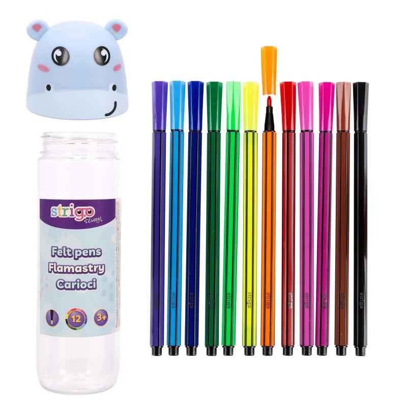 FLAMASTRY HIPOPOTAM STRIGO