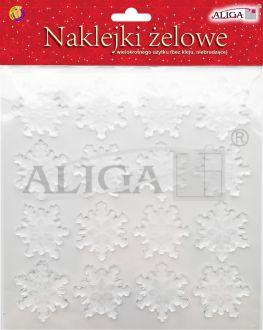 NAKLEJKI ŻELOWE ŚNIEŻYNKI PRZEŹROCZYSTE ZNK-5895 19CMX19CM #ŚWIĘTA