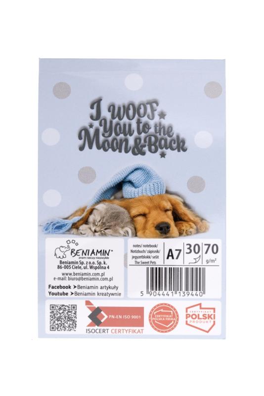 NOTES A7/30 Z PODDRUKIEM THE SWEET PETS