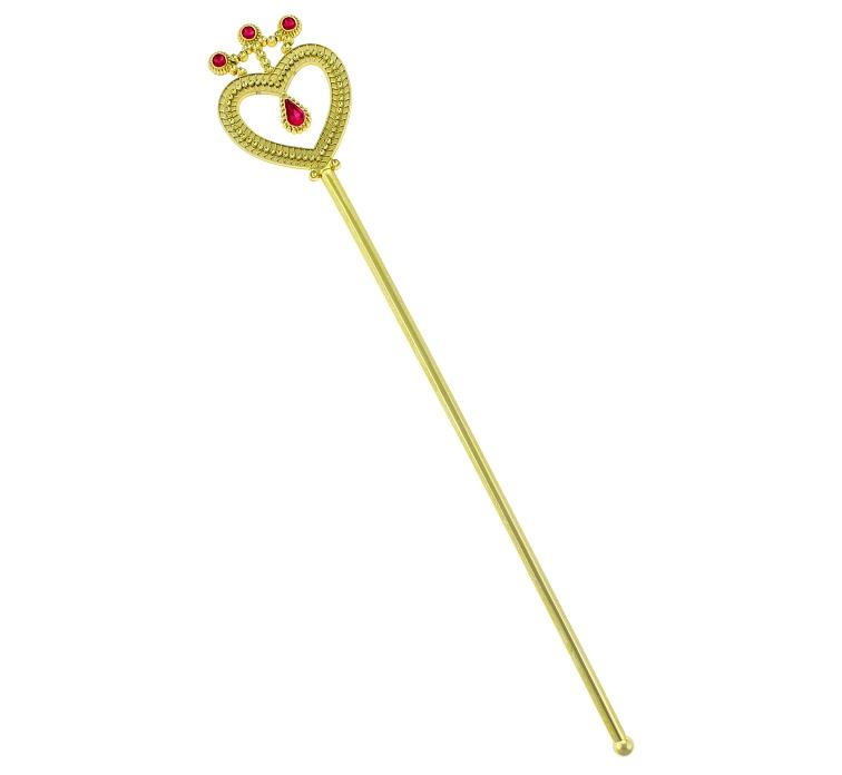 RÓŻDŻKA ZŁOTA Z RUBINEM 37 CM