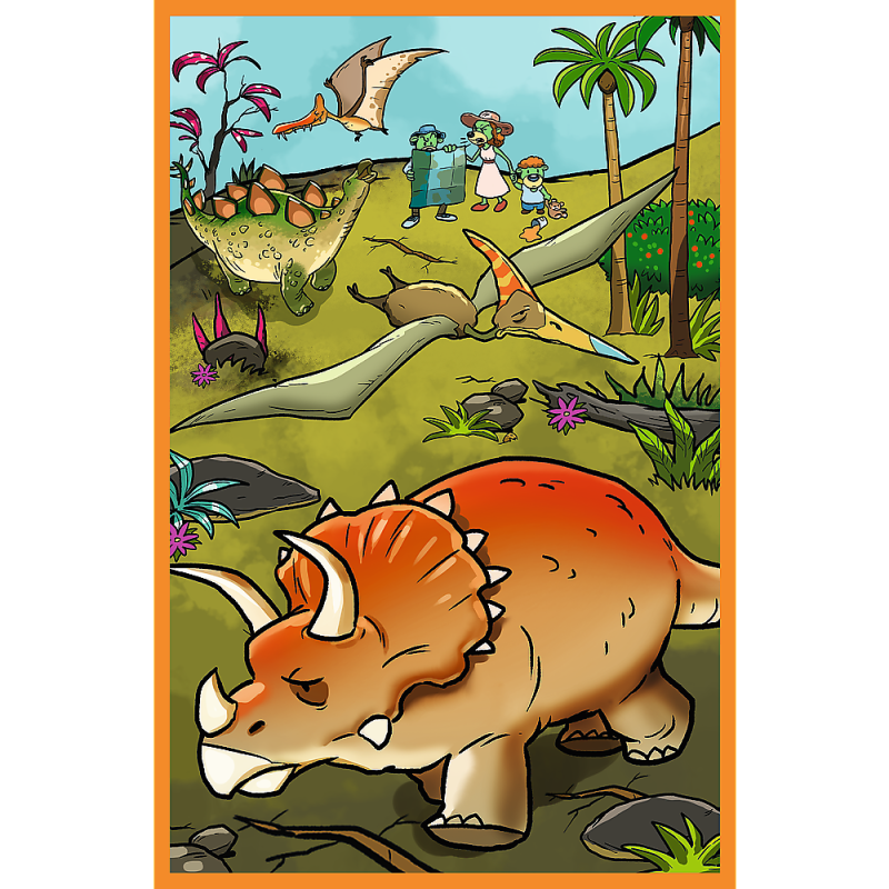 PUZZLE 3X80 TREFL TREFLIKI W ŚWIECIE DINOZAURÓW