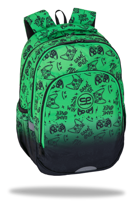 PLECAK SZKOLNY CP PRIME PRO - GAME OVER GRADIENT GREEN
