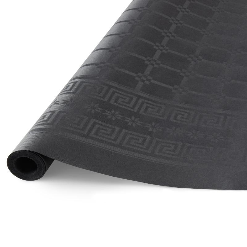 OBRUS PAP. DAMAS CZARNY 1,2X6 M ROLKA 2-STRONNIE BARWIONY