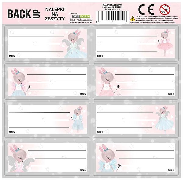 NAKLEJKI NA ZESZYTY BACKUP 4 A 82 a/25