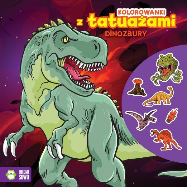 KSIĄŻECZKA KOLOROWANKI Z TATUAŻAMI.DINOZAURY