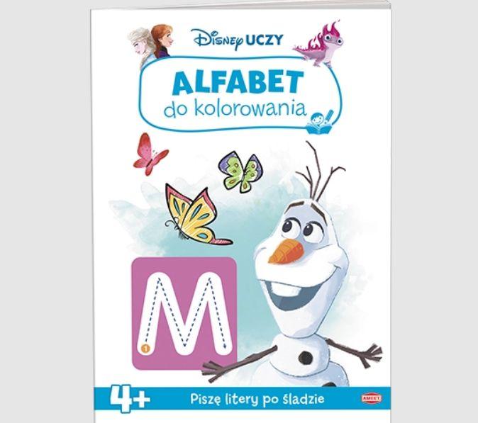 KSIĄŻECZKA DISNEY UCZY KRAINA LODU. ALFABET DO KOLOROWANIA BANER