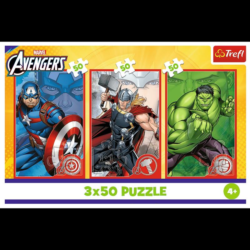 PUZZLE 3X50 TREFL TWÓJ BOHATER AVENGERS