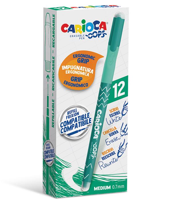 DŁUGOPIS CARIOCA OOPS WYMAZYWALNY ZIELONY 43039/04