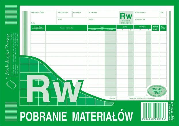 DRUK M RW POBRANIE MATERIAŁU A5