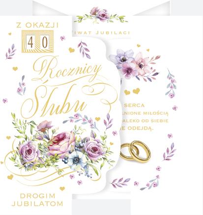 LAURKA B6 POLMAK SKŁADANA ROCZNICA ŚLUBU PRZESUWANA