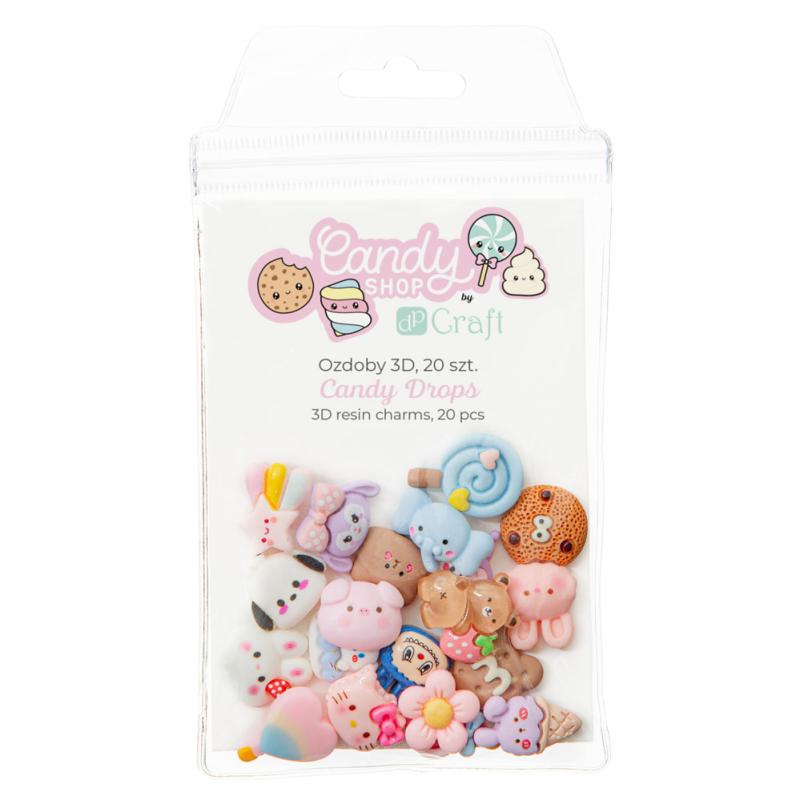 OZDOBY 3D 20 SZT. - CANDY DROPS