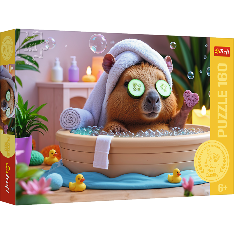 PUZZLE 160 TREFL KAPIBARA W SPA RODZINA TREFLIKÓW