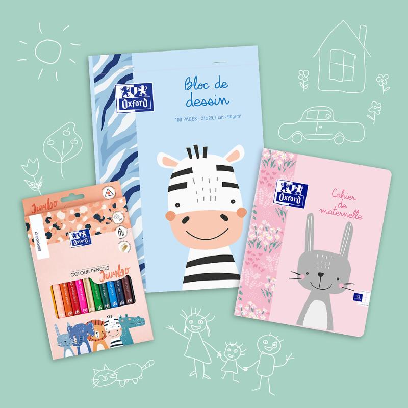 KREDKI 12 OŁÓWKOWE OXFORD KIDS JUMBO