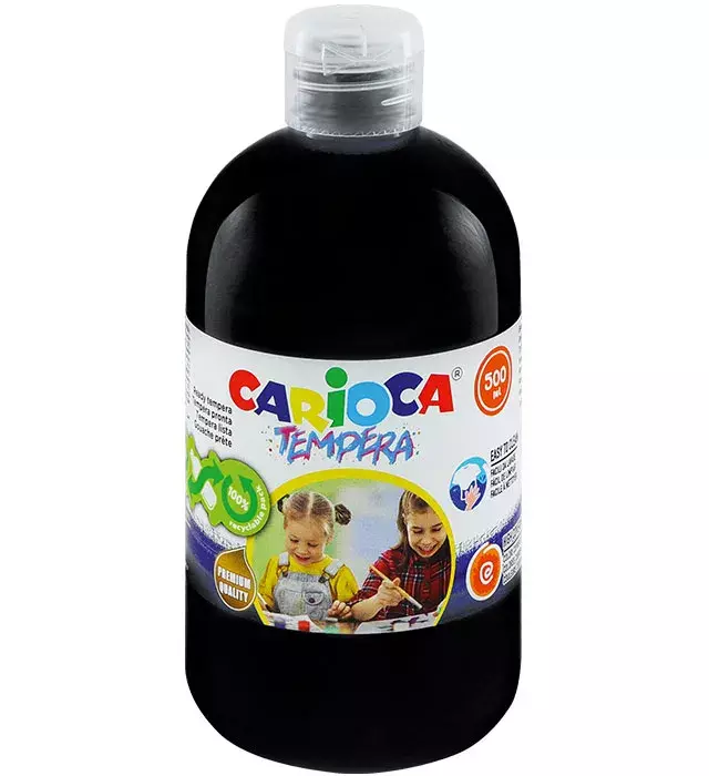 FARBA TEMPERA 500ML CZARNA CARIOCA