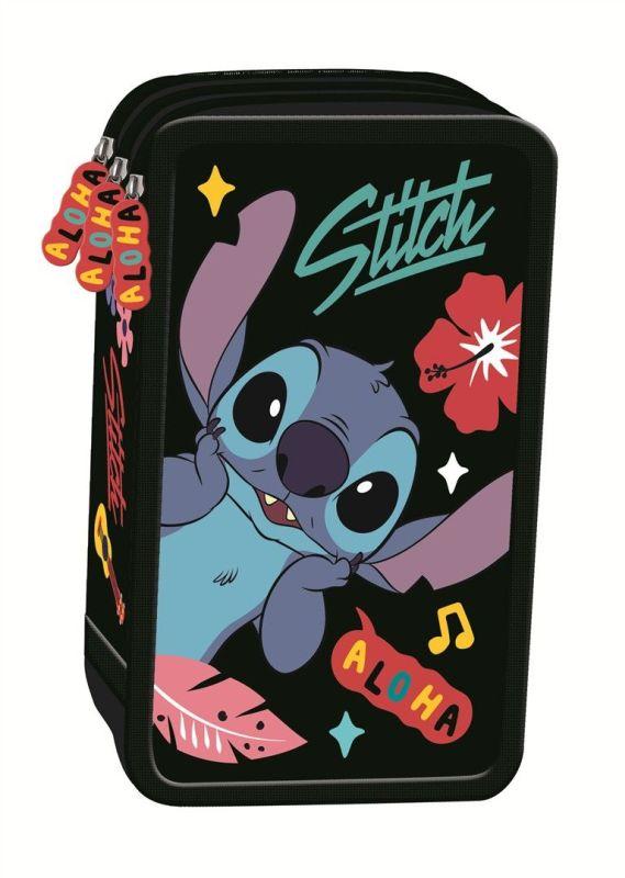 PIÓRNIK POTRÓJNY Z WYPOSAŻENIEM STITCH BLACK ALOHA