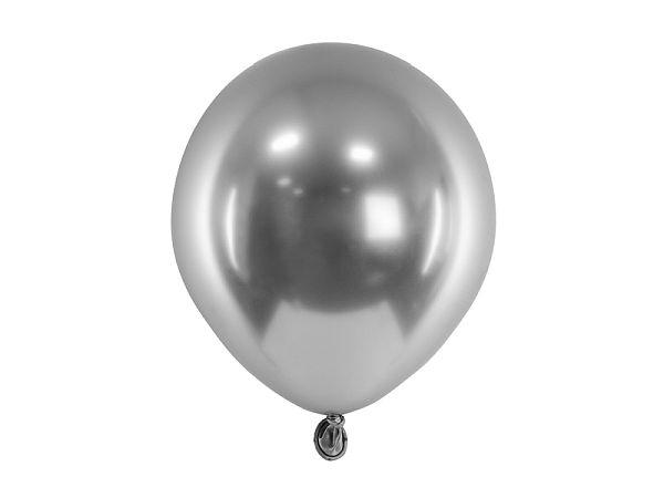 BALONY GLOSSY 12CM CIEMNY SREBRNY