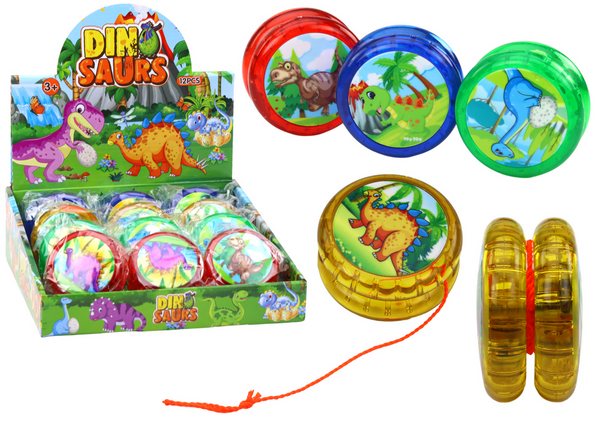 ZABAWKA ZRĘCZNOŚCIOWA JOJO ŚWIECĄCE DINOZAURY 4 KOLORY