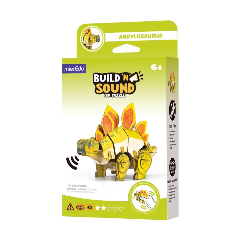 PUZZLE 3D. BUDUJ I SŁUCHAJ - STEGOZAUR