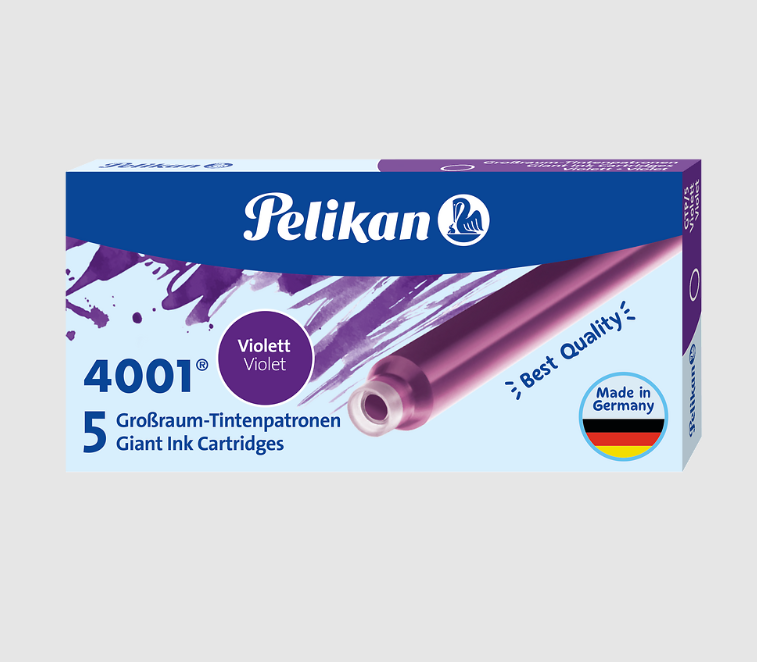 NABOJE PELIKAN DŁUGIE FIOLETOWE