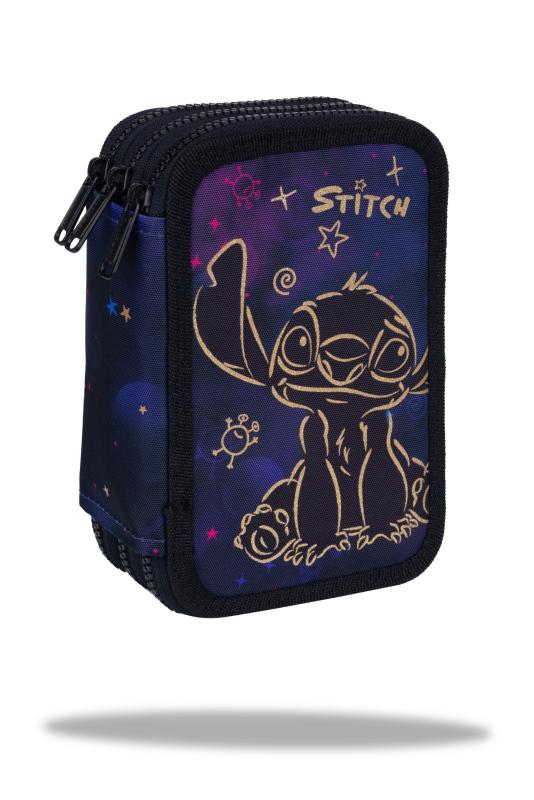 PIÓRNIK POTRÓJNY Z WYPOSAŻENIEM STITCH JUMPER 3 - DISNEY GOLD