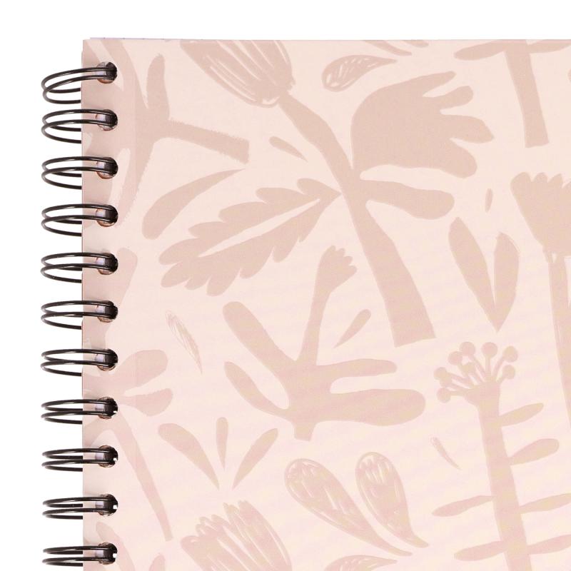 KOŁOZESZYT A4/100# FLORAL BEŻOWY 80G STRIGO