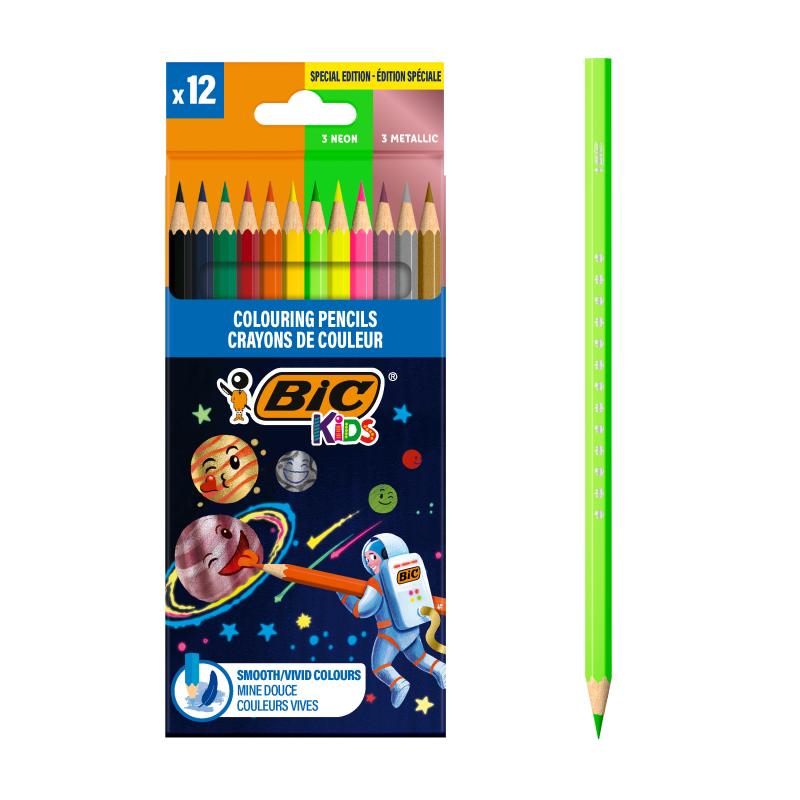 KREDKI 12 BIC ECO SMOOTH DREWNIANE