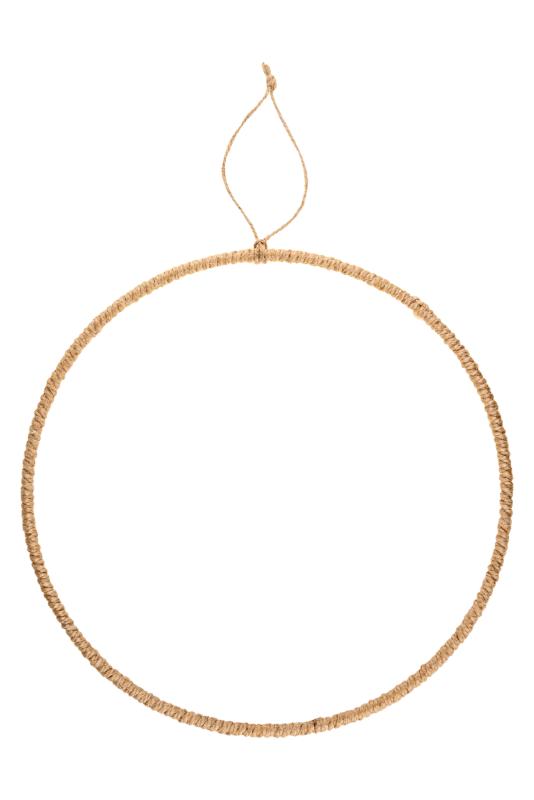 RING METALOWY SMJ-0345 POKRYTY JUTOWYM SZNURKIEM 30CM