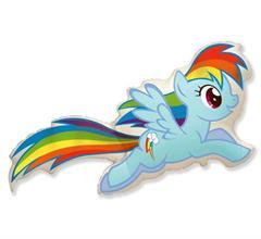 BALON FOLIOWY 14 FX KUCYKI RAINBOW DASH