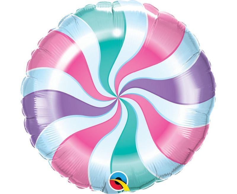 BALON FOLIOWY 18' CANDY PASTEL SWIERL