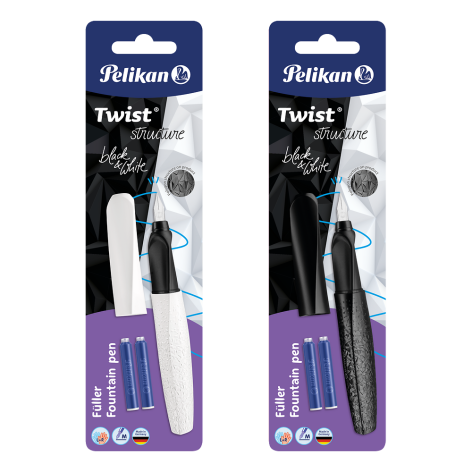PIÓRO WIECZNE TWIST P456 M BIAŁE/CZARNE + 2N/BL