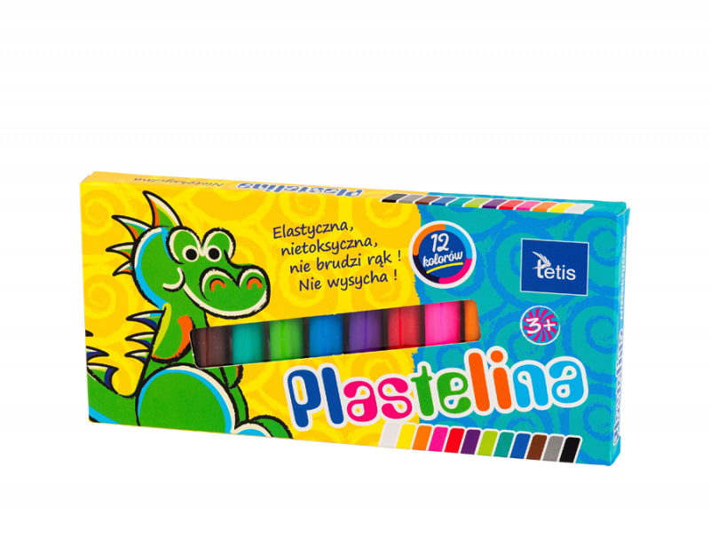 PLASTELINA 12 KOL 15G TETIS