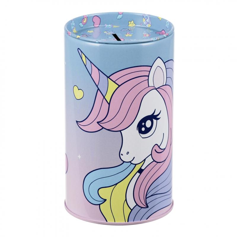 SKARBONKA METALOWA OKRĄGŁA UNICORN1 STK PB 6 24