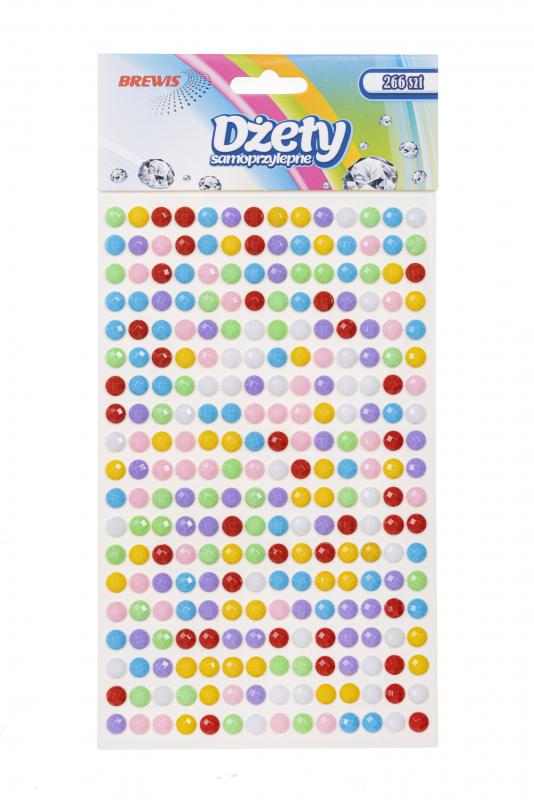 DŻETY SAMOPRZYLEPNE PASTELOWE 6MM DS104
