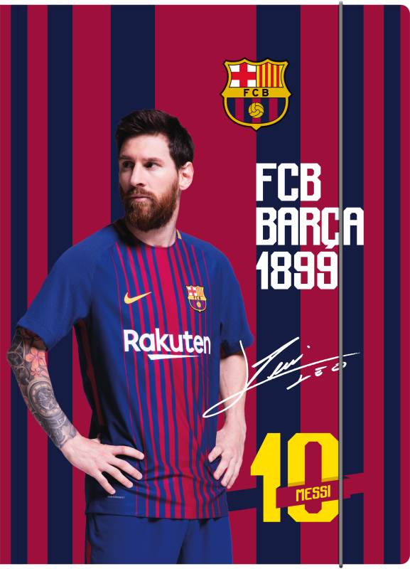 TECZKA Z GUMKĄ A4 FC BARCA FAN 6