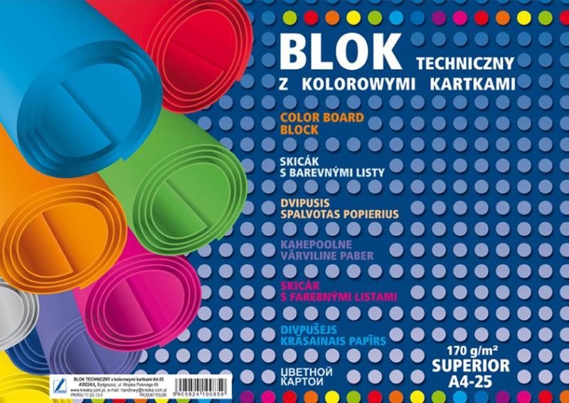 BLOK TECHNICZNY A3/25 KOLOR SUPERIOR 170G KRESKA