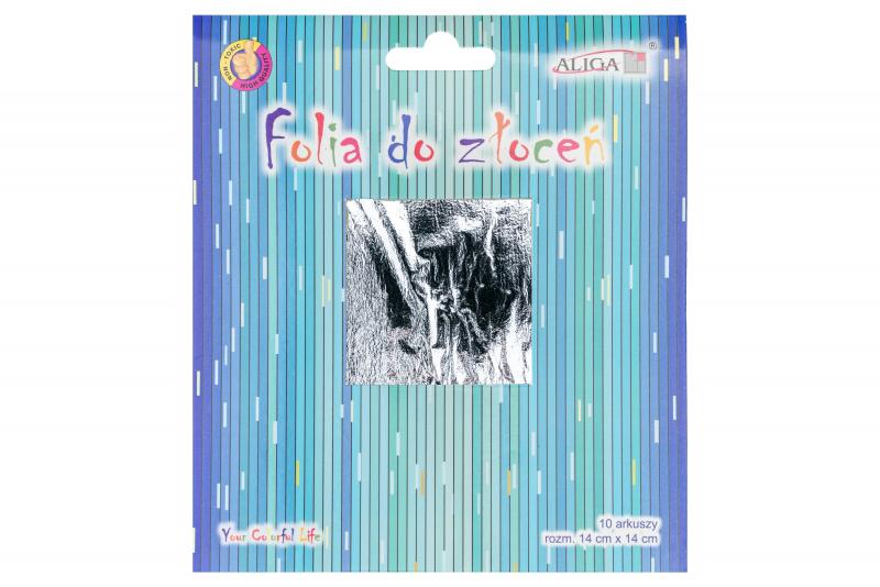 FOLIA DO ZŁOCEŃ MT-6621 SREBRNA A10 14X14CM