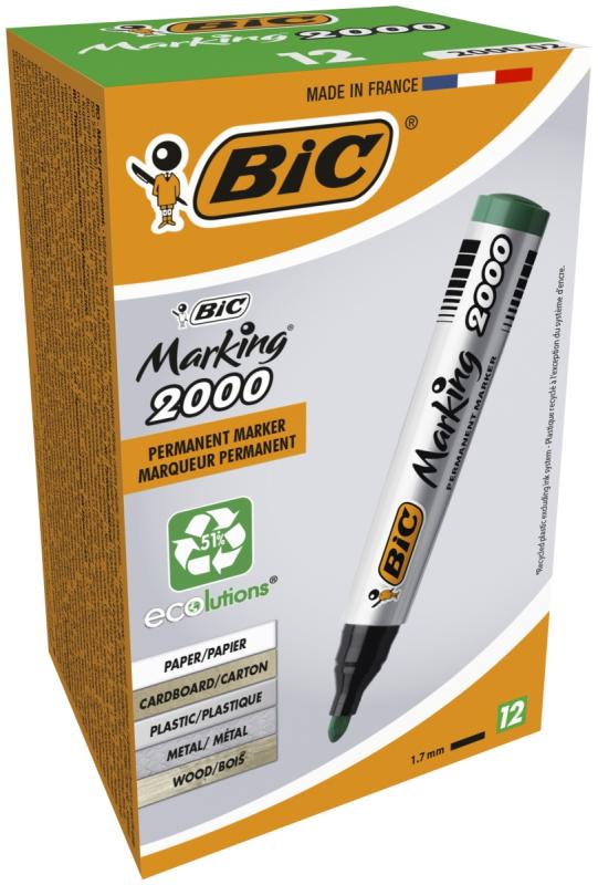 MARKER PERMANENTNY BIC ZIELONY OKRĄGŁY A12