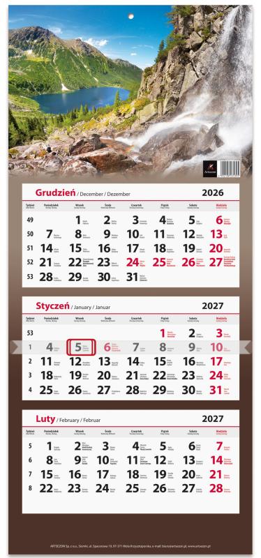 KALENDARZ TRÓJDZIELNY 2027