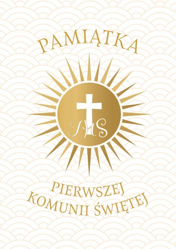 KSIĄŻECZKA PAMIĄTKA PIERWSZEJ KOMUNII ŚWIĘTEJ A4 SŁOŃCE