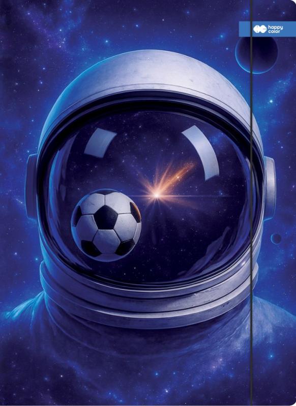 TECZKA Z GUMKĄ COSMO BALL ASTRO NIEBIESKA KARTONOWA 24X31CM GDD