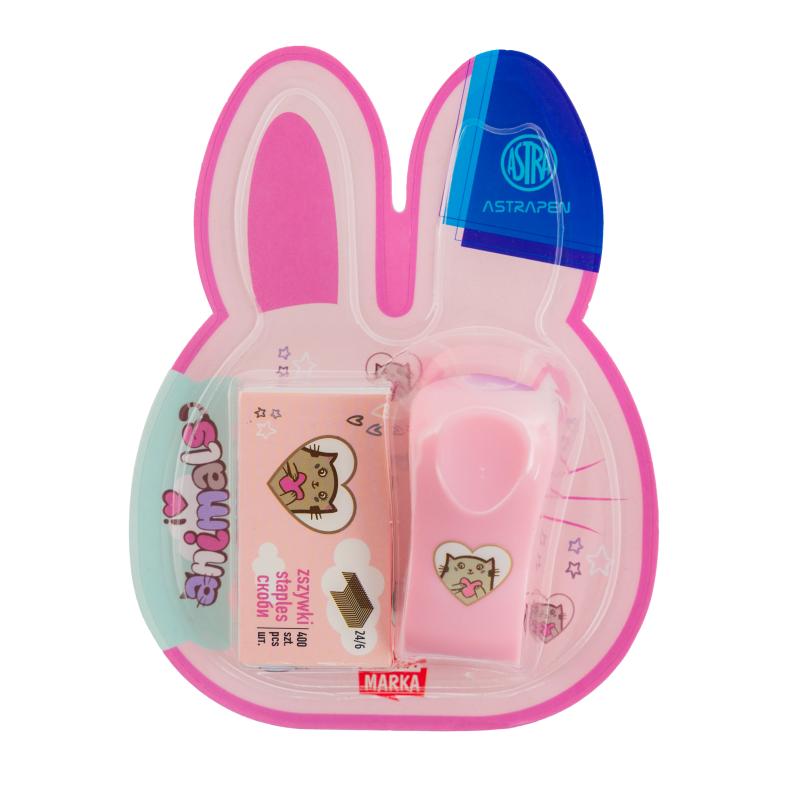 MINI ZSZYWACZ ASTRAPEN ANIMALS KRÓLICZEK + ZSZYWKI W KOMPLECIE - 1+1 s