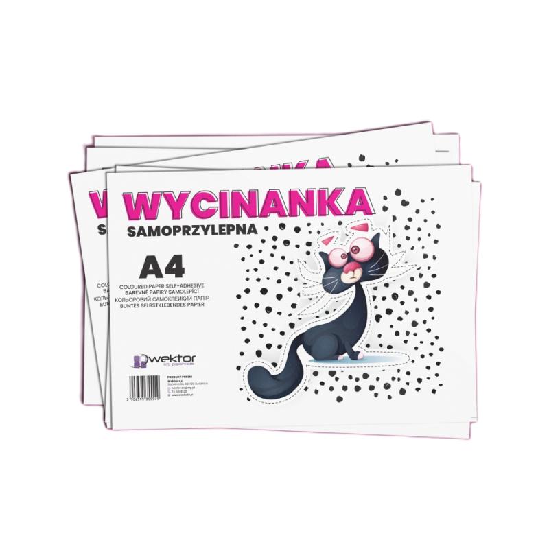 ZESZYT PAPIERÓW KOLOROWYCH A4 SAMOPRZYLEPNYCH WEKTOR