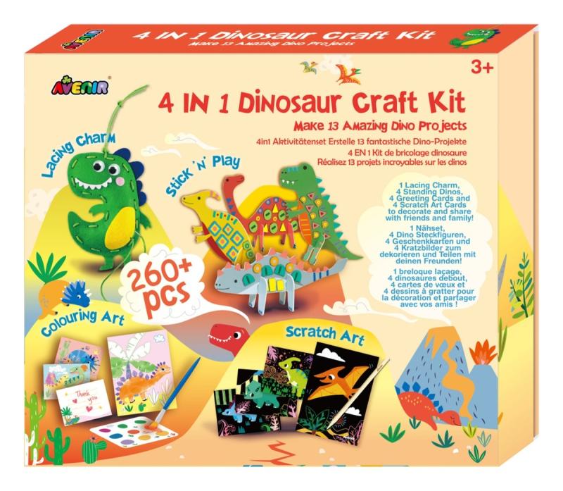ZESTAW DO ROBIENIA DINOZAURÓW 4W1