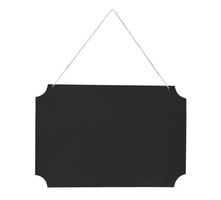 TABLICZKA WISZĄCA DO NAPISÓW CZARNA 45X30CM + KREDA BIAŁA I CZERWONA