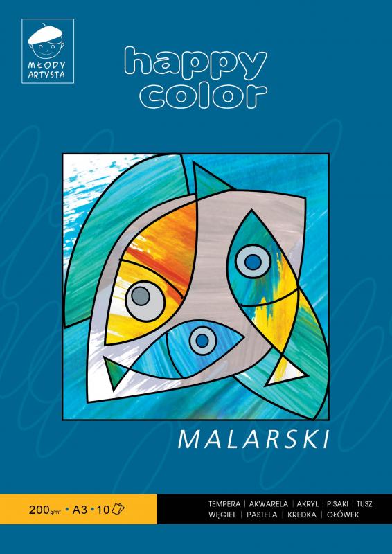 BLOK MALARSKI A3/10 MŁODY ARTYSTA 200G HAPPY COLOR