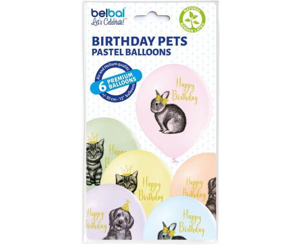 BALONY D11 BIRTHDAY PETS 2C2S 6 SZT