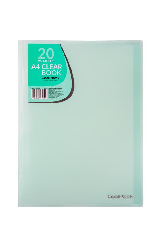 TECZKA CLEAR BOOK 20 KOSZULEK CP - PASTEL / POWDER MINT