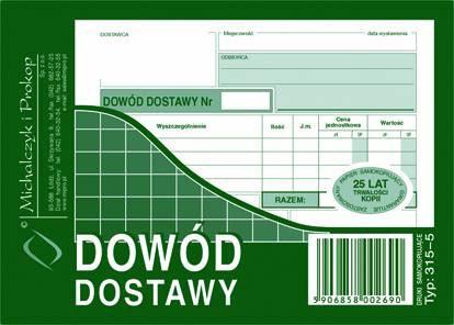 DRUK M DOWÓD DOSTAWY A6