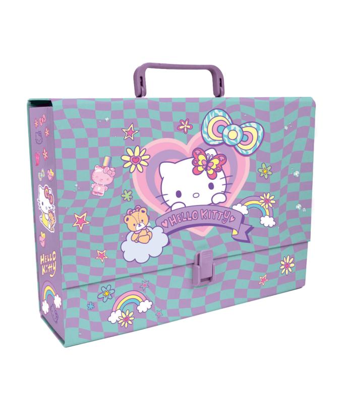 TECZKA PRZESTRZENNA TEKTUROWA A4 Z RĄCZKĄ / 9 cm - WZÓR 2 HELLO KITTY